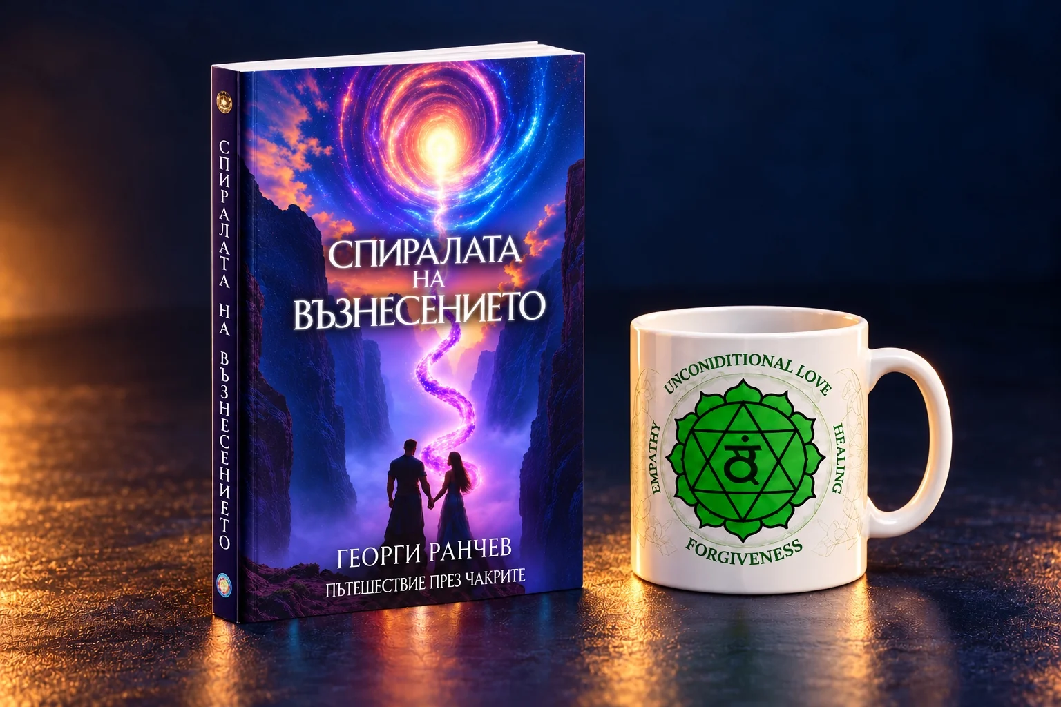 Сърдечна чакра — чаша с българската Спирала